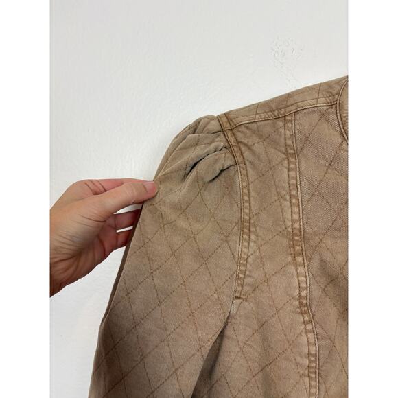 Veronica Beard Camilla Quilted Snap Button Puff Sleeve Jacket Small - Picture 4 of 7